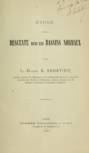Tapa de Étude sur la descente dans les bassins normaux