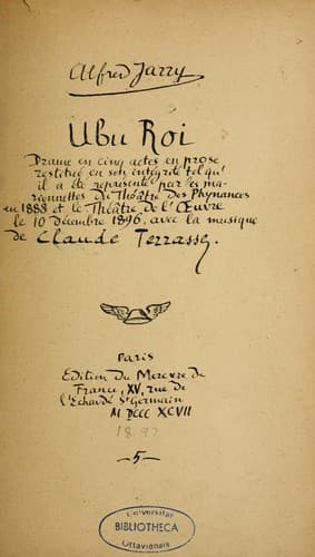 Tapa de Ubu roi