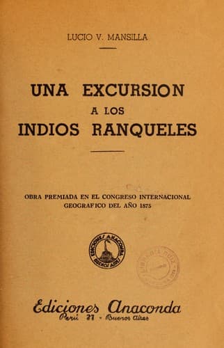 Tapa de Una excursión a los indios ranqueles