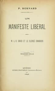 Tapa de Un manifeste libéral