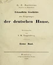Tapa de Urkundliche Geschichte des Ursprungs der deutschen Hanse