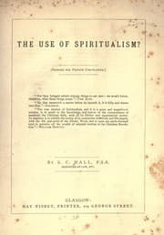 Tapa de The use of spiritualism
