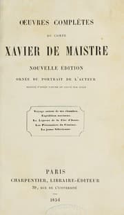 Tapa de Œuvres complètes du comte Xavier de Maistre