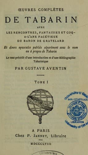 Tapa de Œuvres complètes de Tabarin
