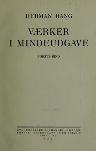 Tapa de Vaerker i mindeudgave