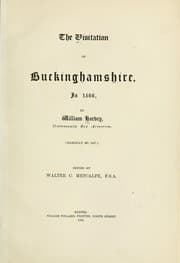 Tapa de The visitation of Buckinghamshire in 1566