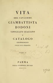 Tapa de Vita del cavaliere Giambattista Bodoni