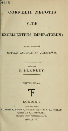 Tapa de Vitae excellentium imperatorum