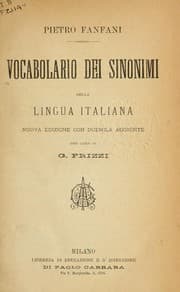 Tapa de Vocabolario dei sinonimi della lingua italiana