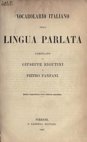Tapa de Vocabolario italiano della lingua parlata