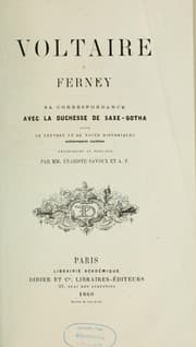 Tapa de Voltaire à Ferney