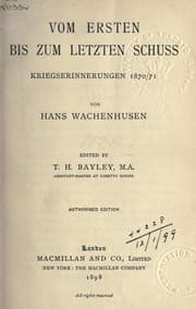 Tapa de Vom ersten bis zum letzten schuss, Kriegserinnerungen 1870-71
