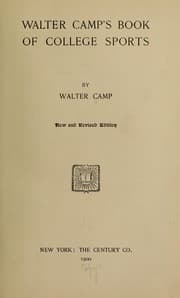Tapa de Walter Camp's book of college sports
