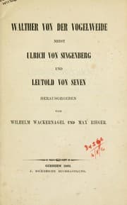 Tapa de Walther von der Vogelweide nebst Ulrich von Singenberg und Leutold von Seven