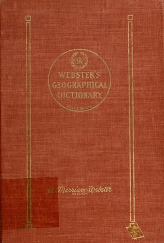 Tapa de Webster's geographical dictionary.