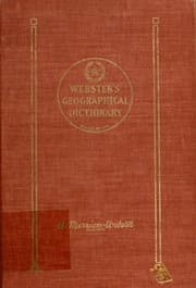 Tapa de Webster's geographical dictionary.