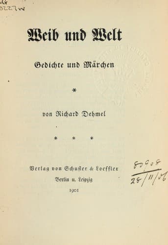 Tapa de Weib und Welt