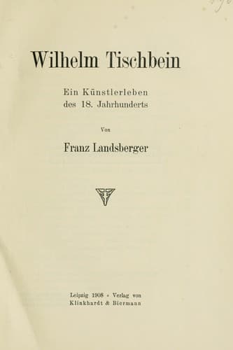 Tapa de Wilhelm Tischbein
