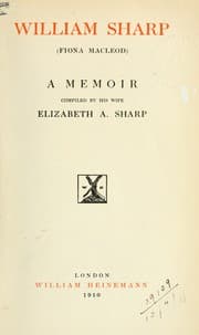 Tapa de William Sharp (Fiona Macleod) a memoir
