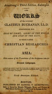 Tapa de The works of the Reverend Claudius Buchanan, LL. D