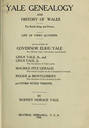 Tapa de Yale genealogy and history of Wales