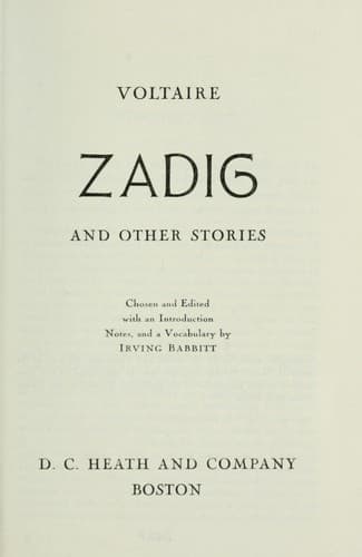 Tapa de Zadig, and other stories