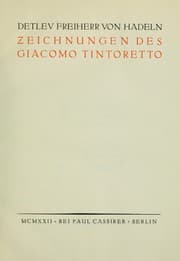 Tapa de Zeichnungen des Giacomo Tintoretto