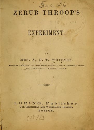 Tapa de Zerub Throop's experiment.