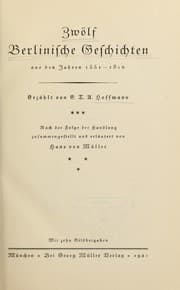 Tapa de Zwölf Berlinische Geschichten, aus den Jahren 1551-1816