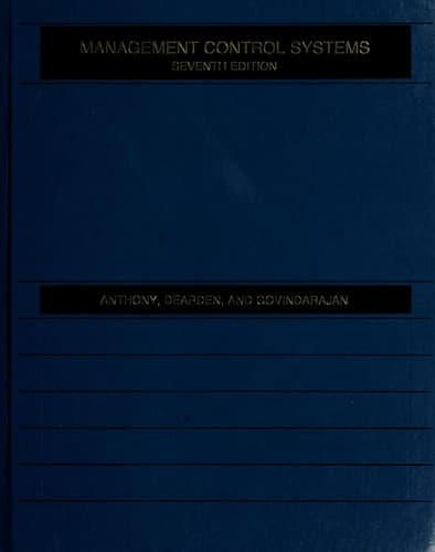 Tapa de Management control systems