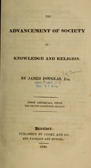 Tapa de The advancement of society in knowledge and religion