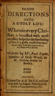 Tapa de Briefe directions unto a godly life