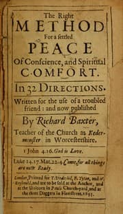 Tapa de The right method for a settled peace of conscience and spiritual comfort