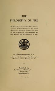Tapa de The philosophy of fire ...