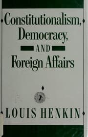 Tapa de Constitutionalism, democracy, and foreign affairs