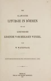 Tapa de Die slawische Liturgie in Böhmen und die altrussische Legende vom heiligen Wenzel