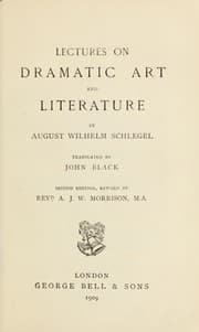 Tapa de Lectures on dramatic art and literature