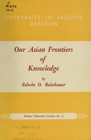 Tapa de Our Asian frontiers of knowledge