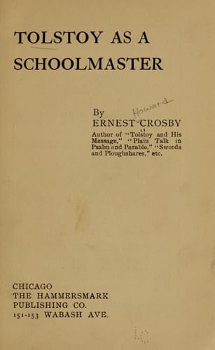 Tapa de Tolstoy as a schoolmaster