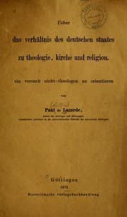 Tapa de Ueber das verh©Þltnis des deutschen staates zu theologie, kirche und religion