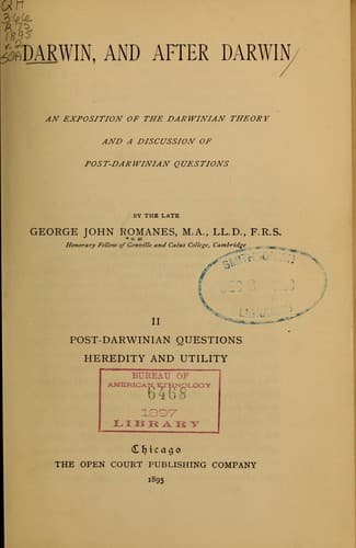 Tapa de Darwin and after Darwin