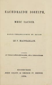 Tapa de Eachdraidh Ioseiph, mhic Iacoib