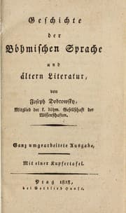 Tapa de Geschichte der böhmischen sprache und ältern literatur