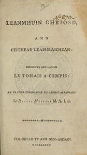 Tapa de Leanmhuin Chriosd, ann ceithear leabhraichean