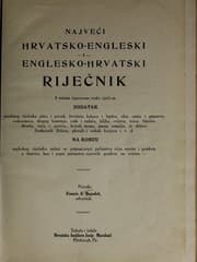 Tapa de Najveći hrvatsko-engleski i englesko-hrvatski riječnik ..