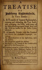 Tapa de A treatise of justifying righteousness