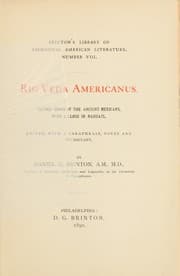 Tapa de Rig Veda Americanus