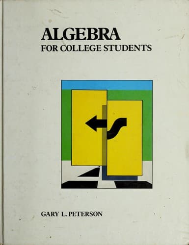 Tapa de Algebra for College Students