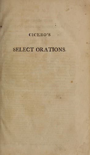 Tapa de Cicero's select orations