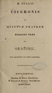 Tapa de Ad Quintum fratrem dialogi tres de oratore...